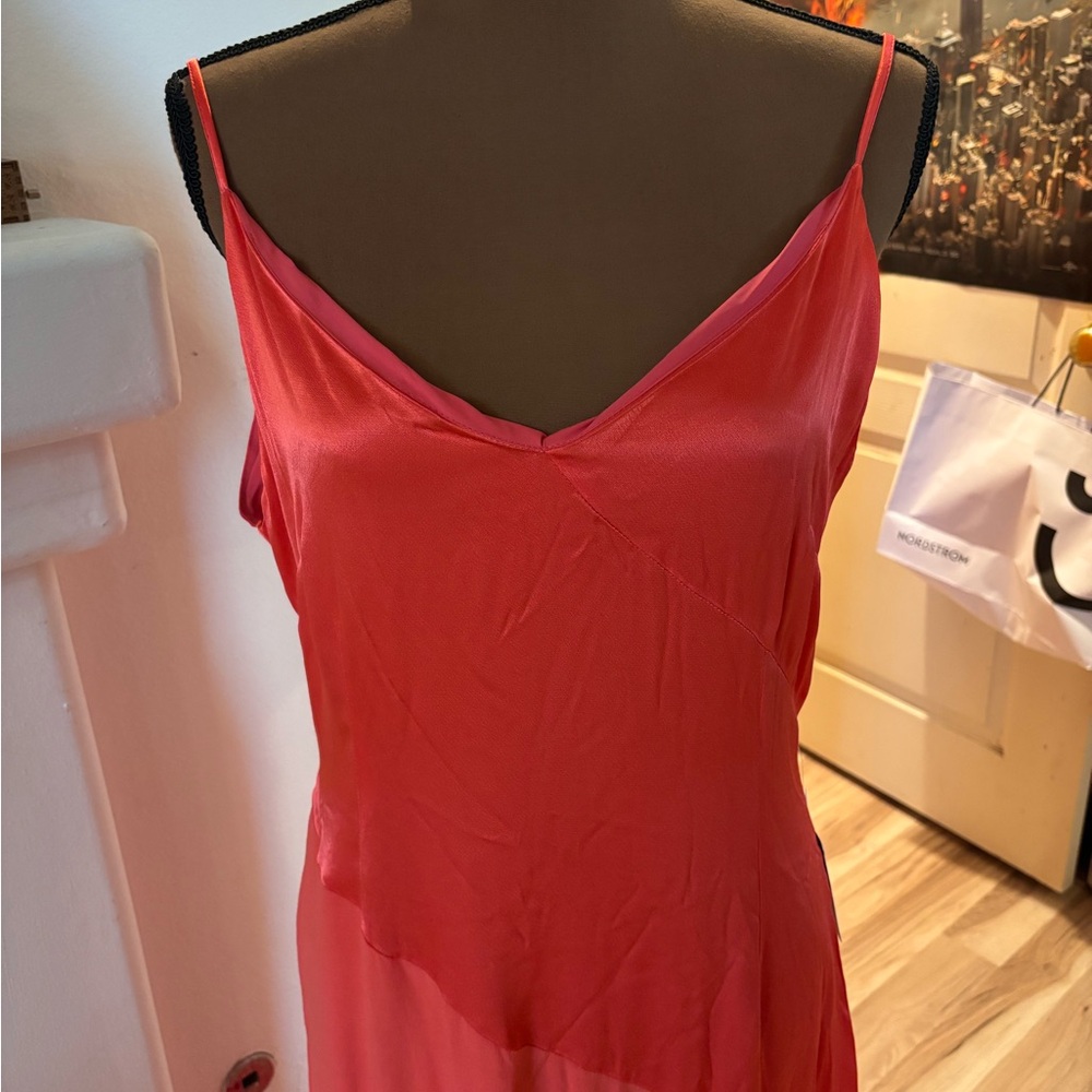 Ciebon Elegant Coral Slip Dress M NWT